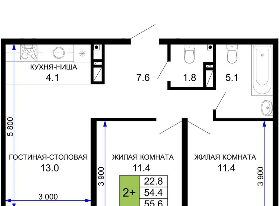 квартира г Краснодар р-н Прикубанский ул им. лётчика Позднякова 2к/21 фото 1
