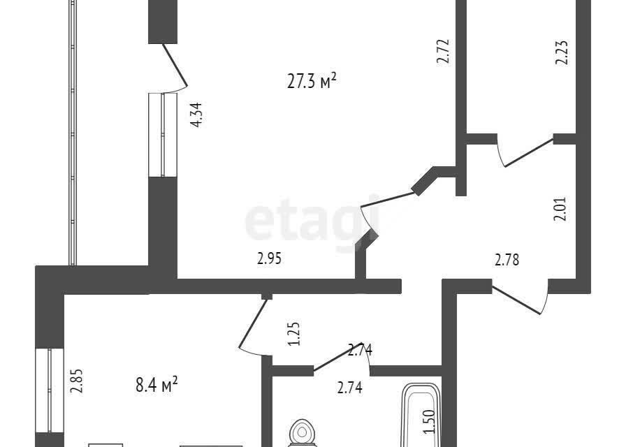 квартира г Нефтеюганск 14, Нефтеюганский район фото 10