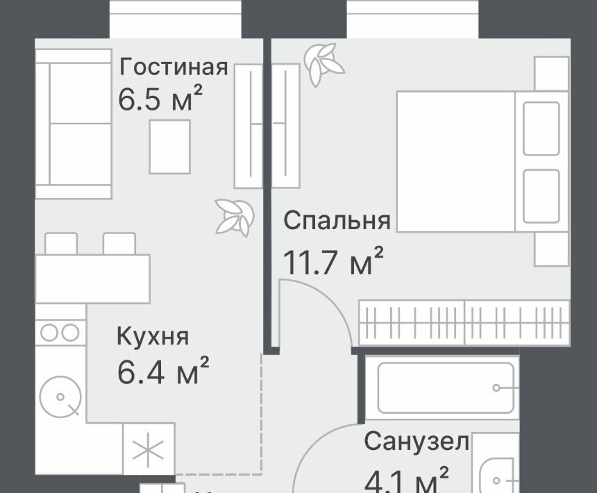 квартира г Тюмень р-н Калининский ул Кремлевская 95 Калининский административный округ фото 1