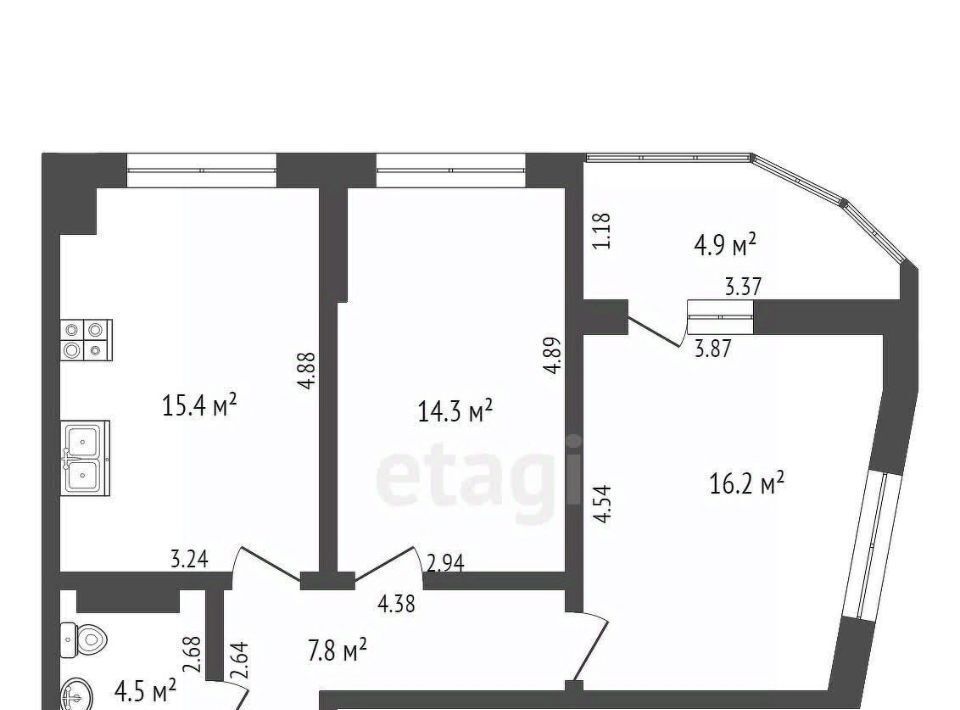 квартира г Ростов-на-Дону р-н Кировский ул Левобережная 6/5с 2 фото 2