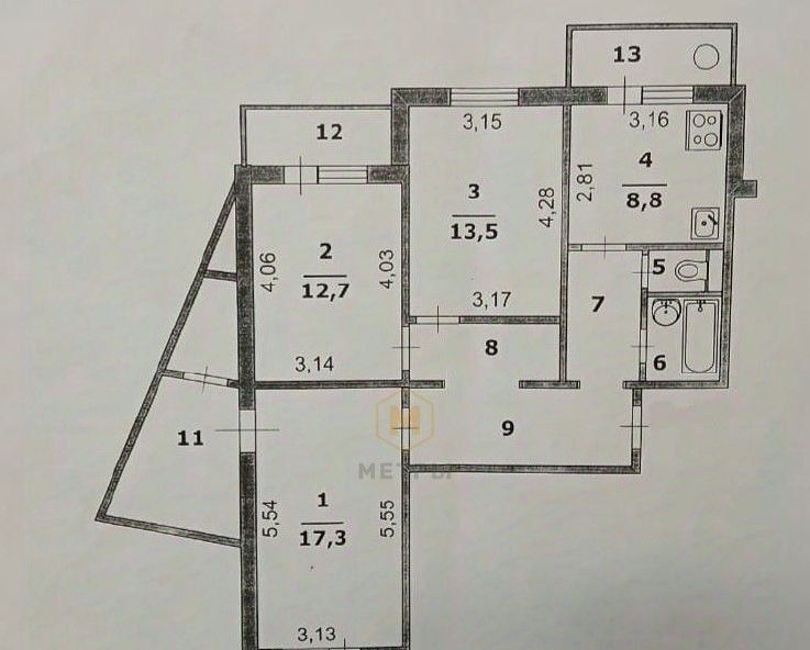 квартира г Белгород Западный ул Есенина 42 Западный округ фото 23