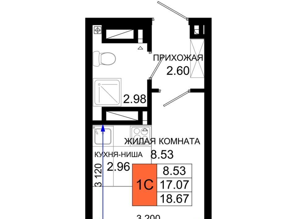 квартира г Ростов-на-Дону р-н Октябрьский пер Нефтекачка ЖК «Октябрь Парк» фото 1