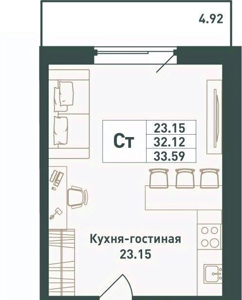 квартира р-н Всеволожский п им Свердлова проезд Западный 10/1к 2 Рыбацкое фото 1