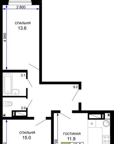 квартира р-н Прикубанский ул Домбайская 57к/9 фото