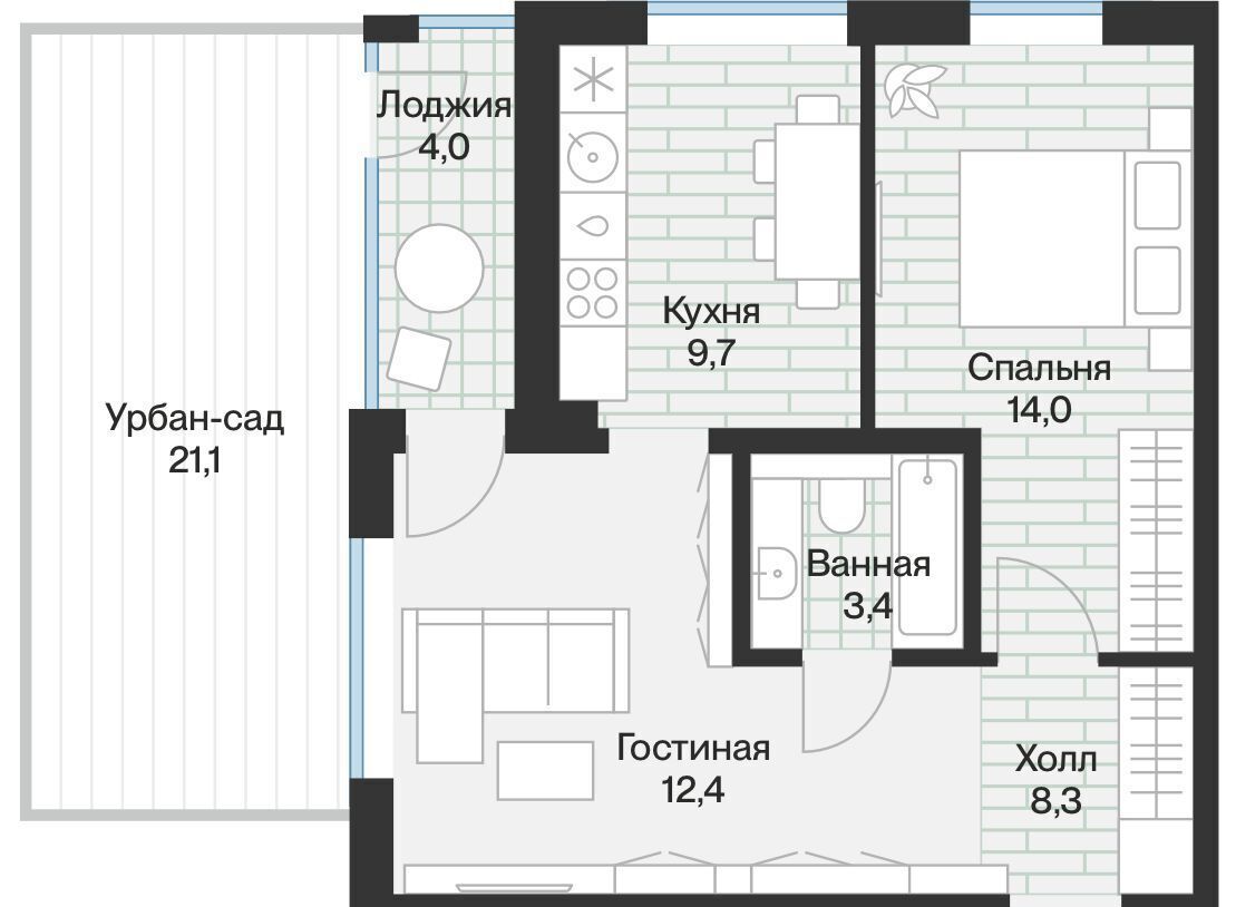 квартира г Тюмень р-н Калининский ул Ямская 1/23 ЖК «Эклипт» 159с фото 1