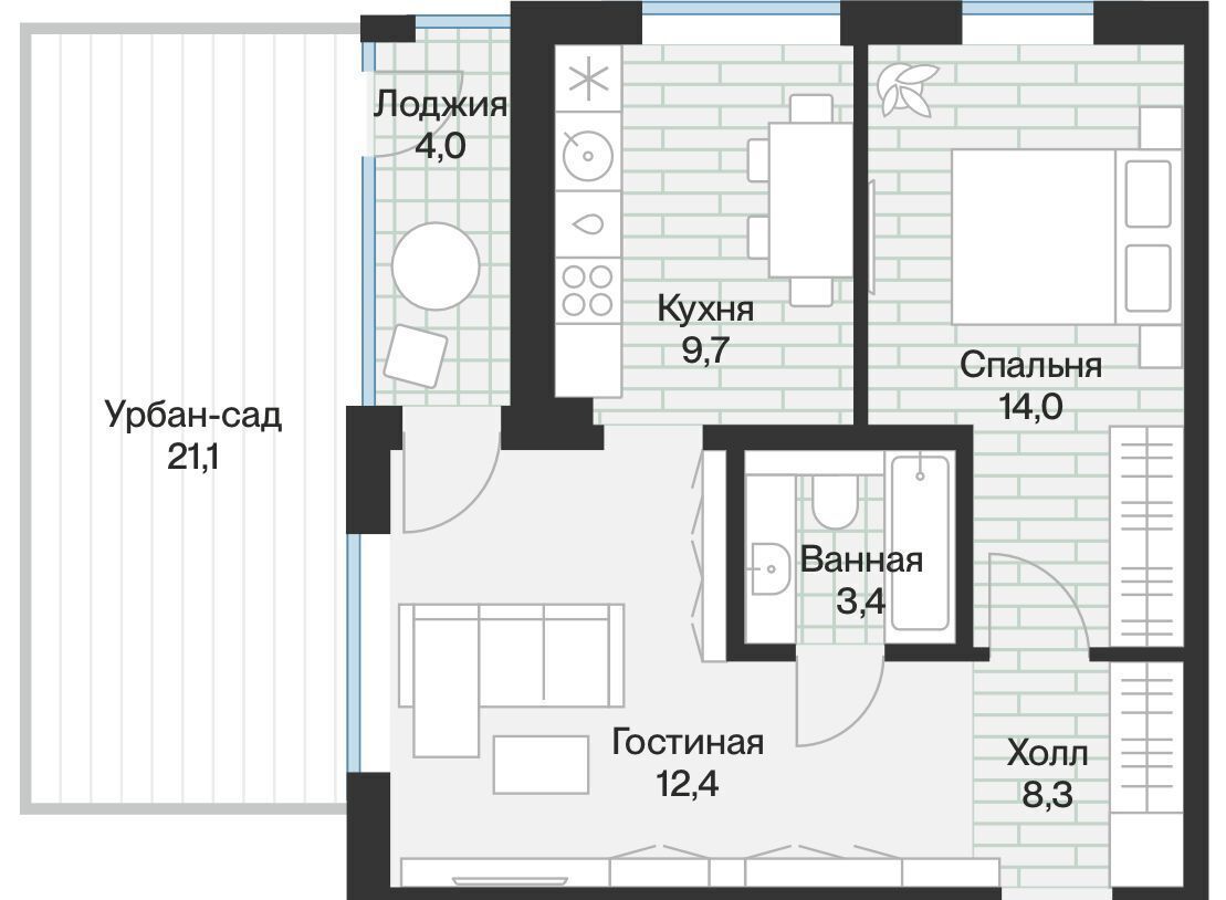 квартира г Тюмень р-н Калининский ул Игоря Комиссарова 15 фото 1