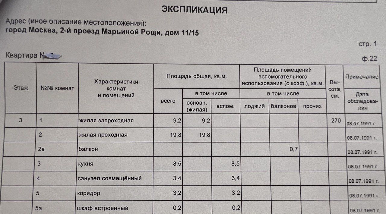 квартира г Москва метро Марьина Роща проезд Марьиной Рощи 3-й 11/15 фото 10