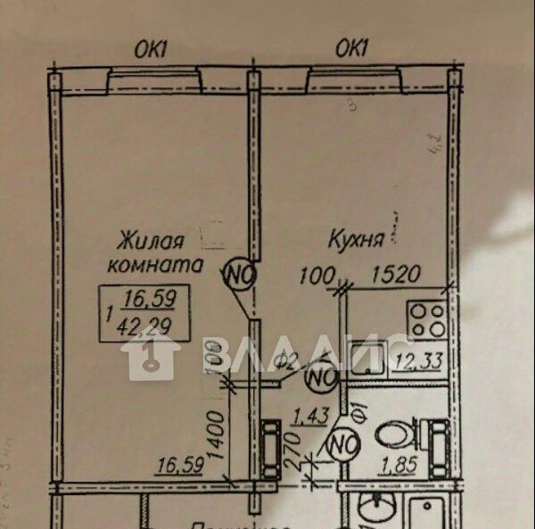 квартира г Новосибирск Золотая Нива ул В.Высоцкого 41/5 фото 2