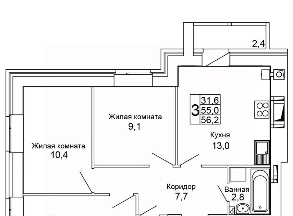 квартира г Волгоград р-н Кировский ул 70-летия Победы 23 фото 1