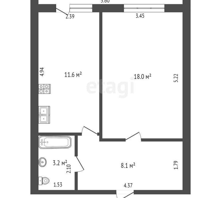 квартира г Якутск мкр Ильинка 3/2 фото 11