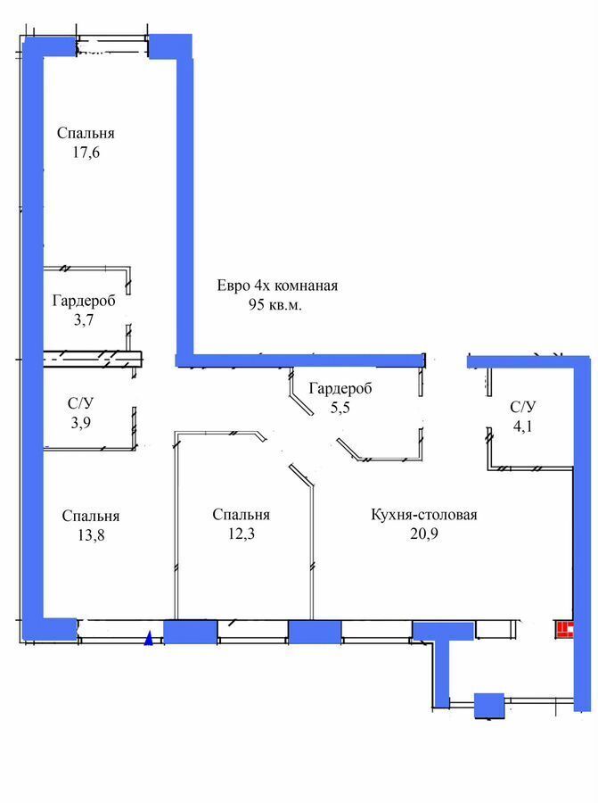 квартира г Оренбург р-н мкр Пристанционный ул Нахимова 47 р-н Ленинский фото 13