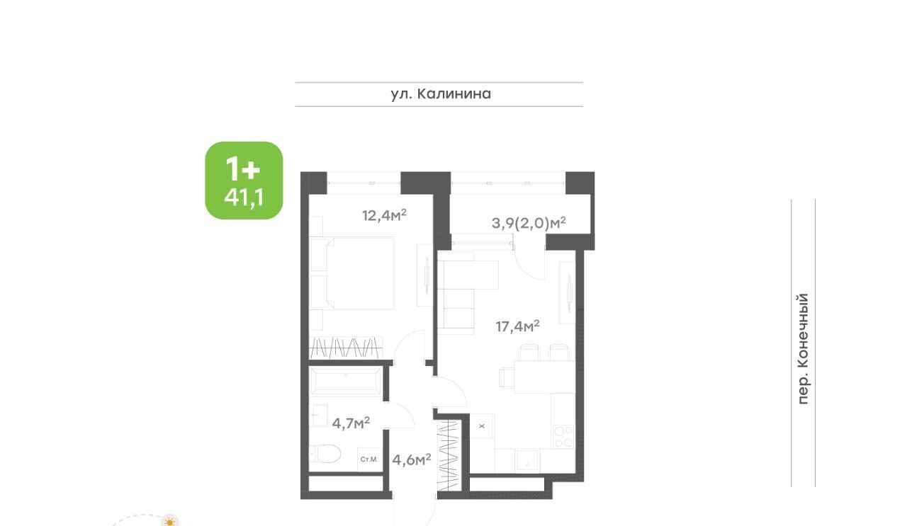 квартира г Хабаровск р-н Центральный ул Калинина фото 1