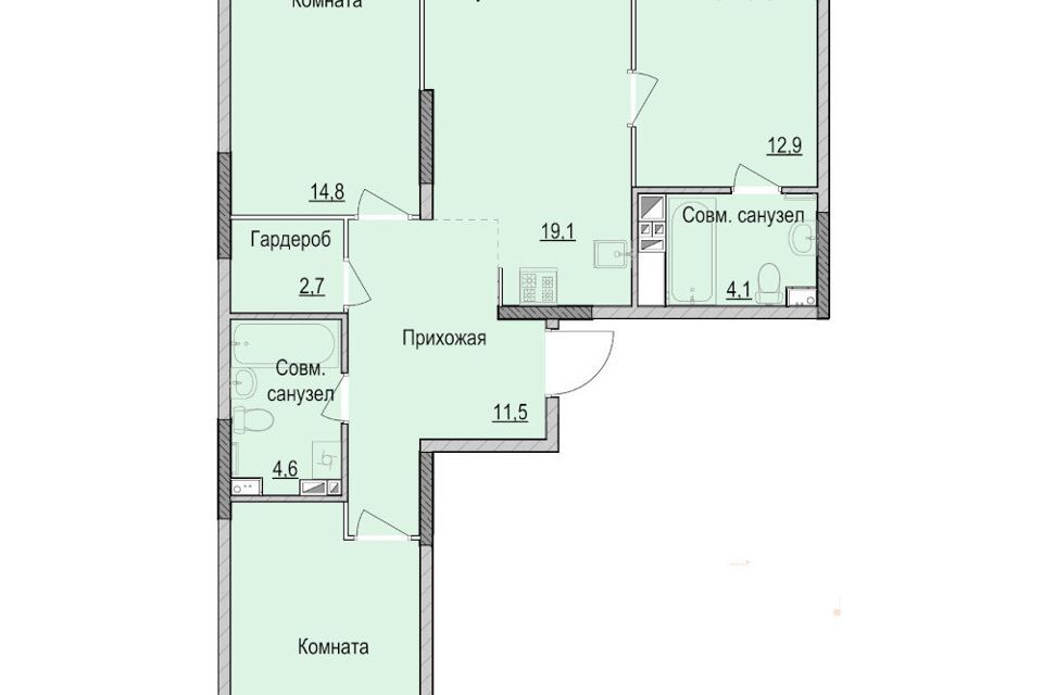 квартира г Ижевск пер Индустриальный 35а Ижевск городской округ фото 1