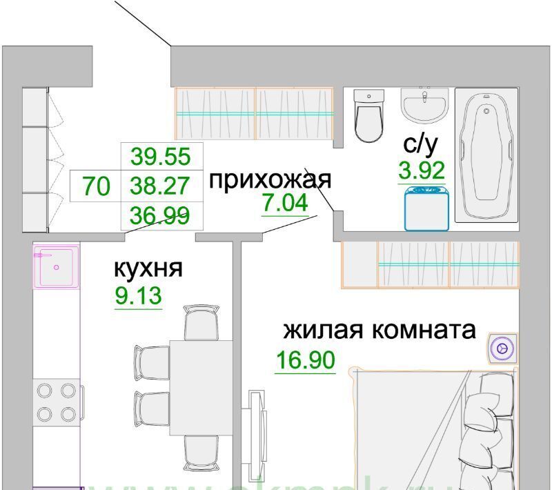 квартира р-н Зеленоградский г Зеленоградск ул Тургенева 16ак/2 фото 1