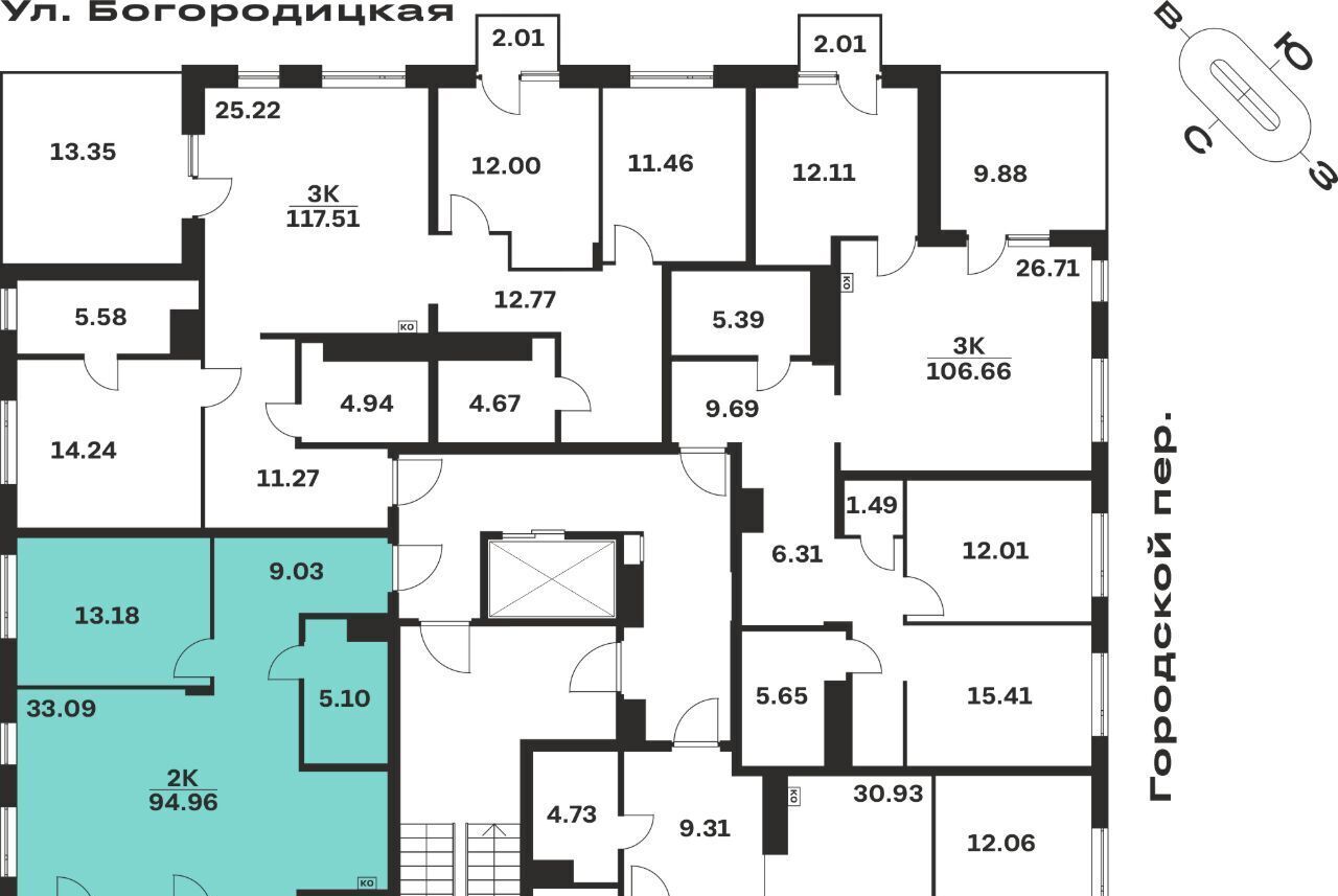 квартира г Тула р-н Центральный ул Богородицкая 8в фото 2