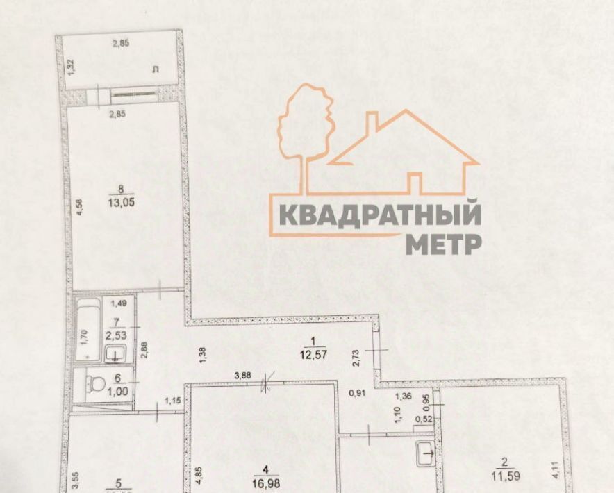 квартира р-н Мелекесский рп Мулловка ул Пушкина 13 Мулловское городское поселение фото 14