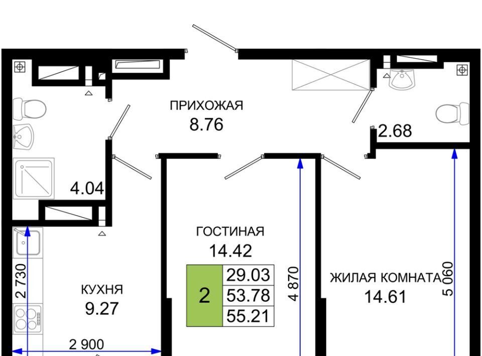 квартира г Ростов-на-Дону р-н Октябрьский пер Нефтекачка ЖК «Октябрь Парк» фото 1