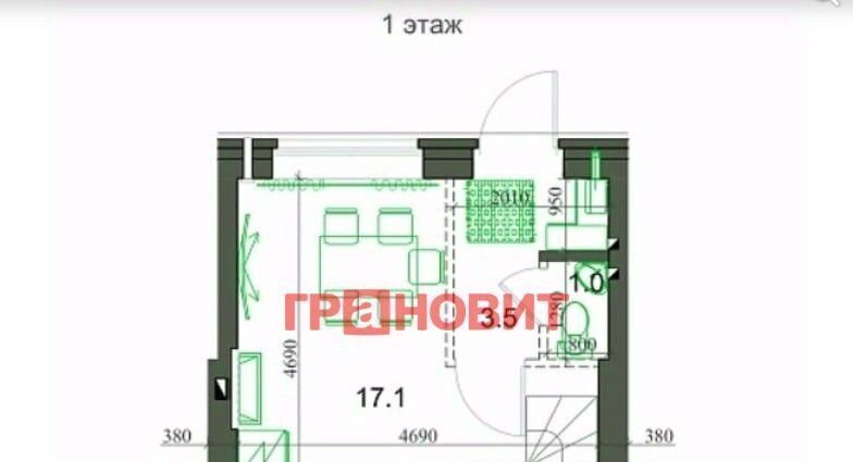 квартира р-н Новосибирский п Элитный р-н мкр Березки сельсовет, 185, Мичуринский фото 2