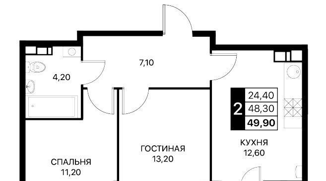 квартира г Ростов-на-Дону р-н Первомайский Смартполет жилой комплекс фото 1