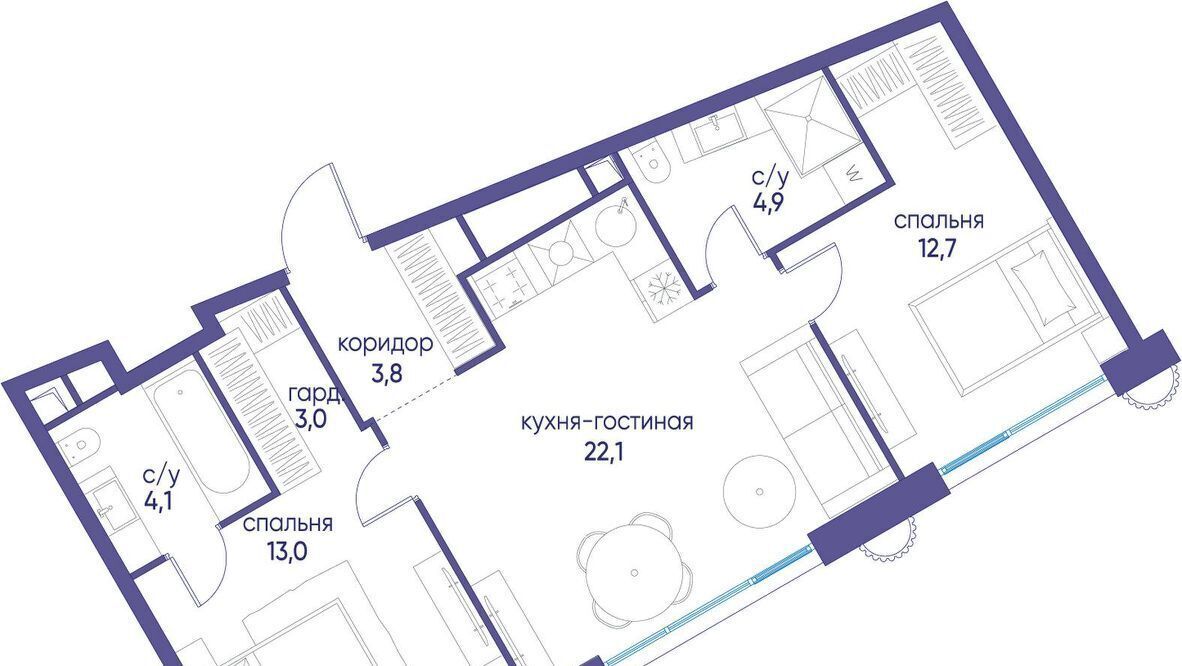 квартира г Москва метро Терехово ЖК «Остров» 8-й кв-л, к 1 фото 1