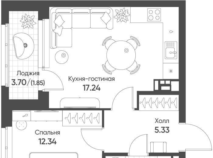 квартира г Екатеринбург р-н Чкаловский Ботаническая Солнечный жилрайон фото 1