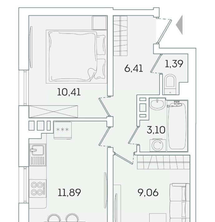 квартира р-н Всеволожский г Мурино ул Графская 6к/1 ЖК Lampo Девяткино фото 1