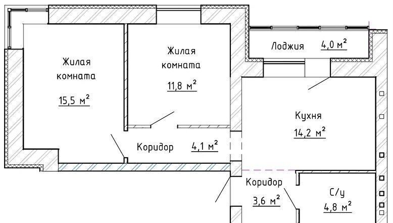 квартира г Тольятти р-н Автозаводский 14А квартал ул 40 лет Победы ЖК «Greenwood» фото 4