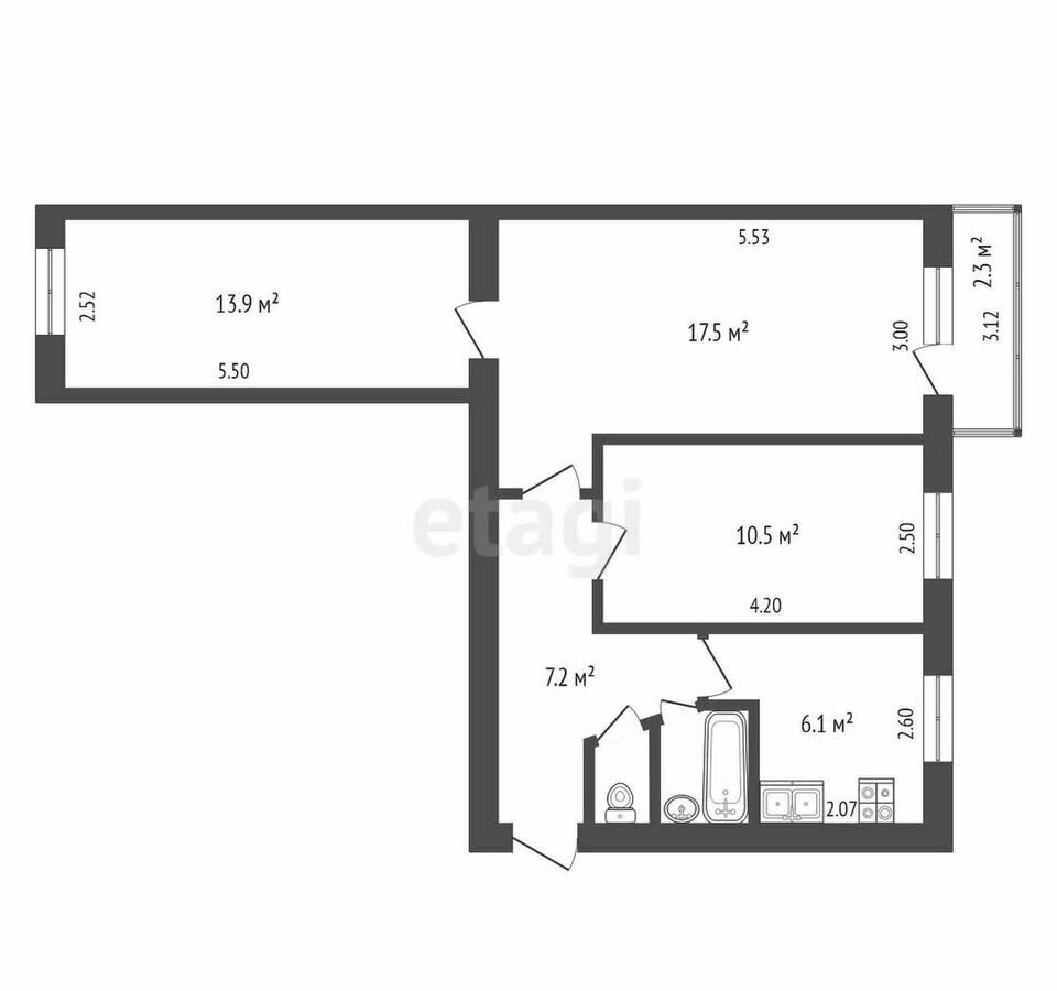 квартира г Омск р-н Кировский ул 3-я Автомобильная 1 Кировский АО фото 37