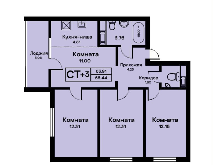 квартира г Миасс ул Лихачева 2 р-н Центральный фото 1