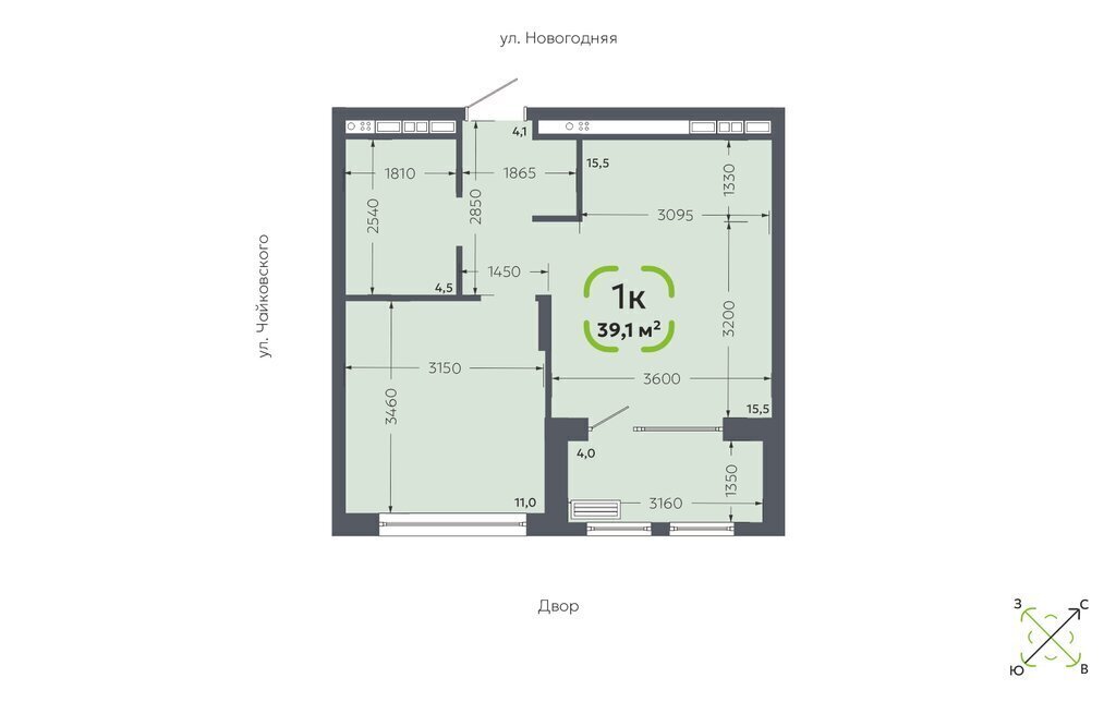 квартира г Тюмень ул Сосьвинская 33к/1 фото 2