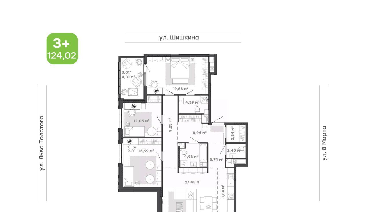 квартира г Ижевск р-н Индустриальный ул Шишкина 20к/2 фото 1