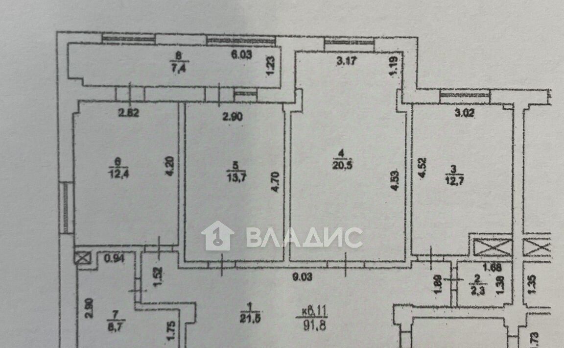 квартира г Нижний Новгород Горьковская б-р Академика Королева Б.А. 6 фото 11