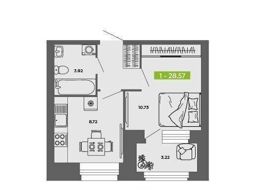 квартира г Архангельск Октябрьский Аквилон Роса жилой комплекс фото 1