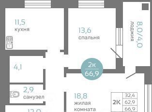 квартира г Красноярск р-н Советский ул Авиаторов 7/2 фото 1