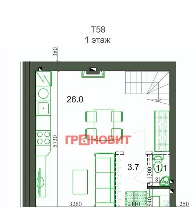 квартира р-н Новосибирский с Новолуговое мкр Березки 2 5-й кв-л, 19/2/3 фото 2