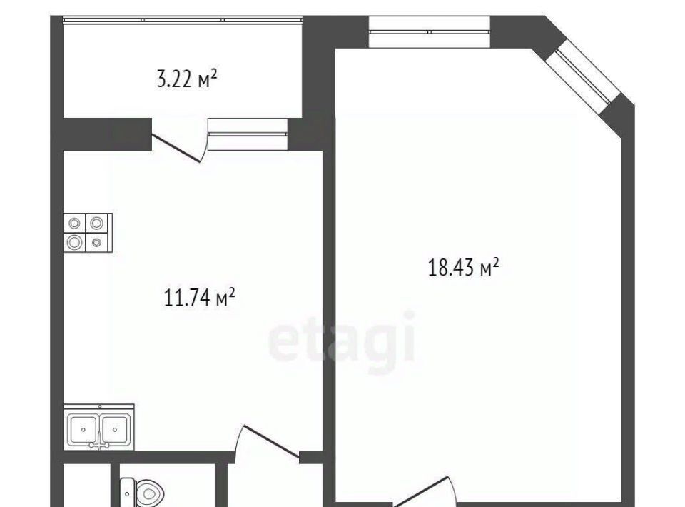 квартира г Москва п Сосенское п Коммунарка ул Бачуринская 22к/1 метро Новохохловская фото 2