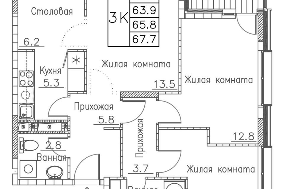 квартира г Владивосток р-н Ленинский Владивостокский городской округ, Жилой комплекс Гринхилс фото 1