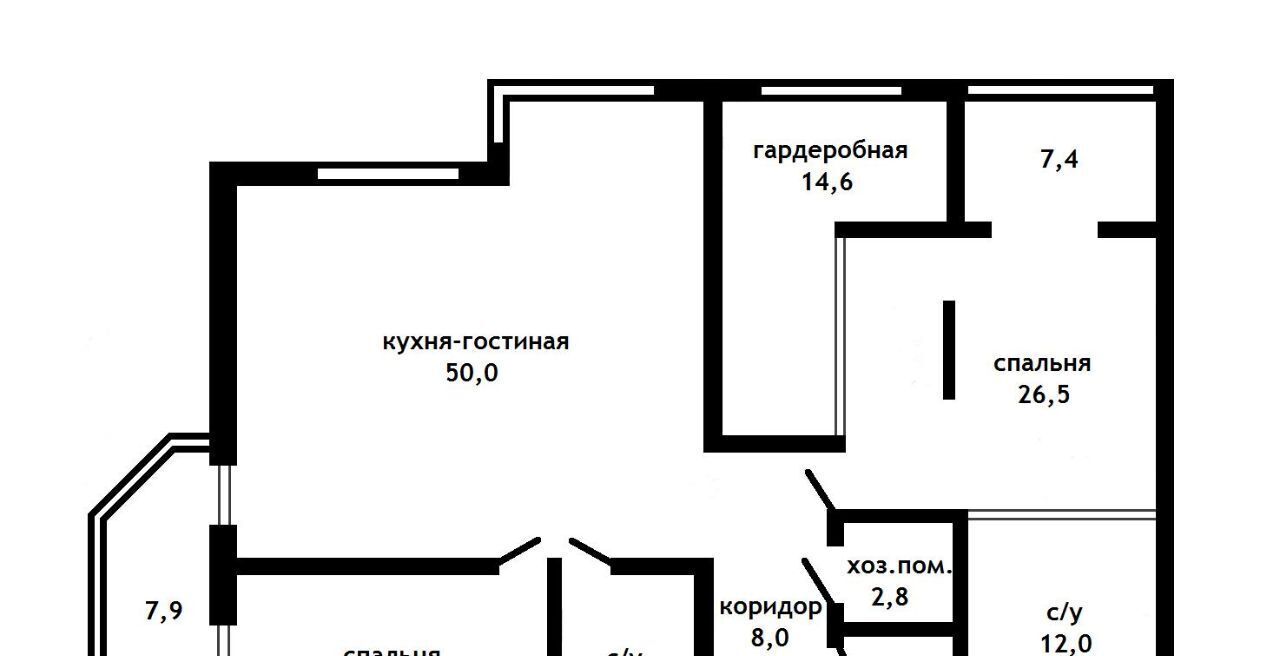 квартира г Краснодар р-н Центральный ул Кубанская Набережная 37/11 Западный фото 12