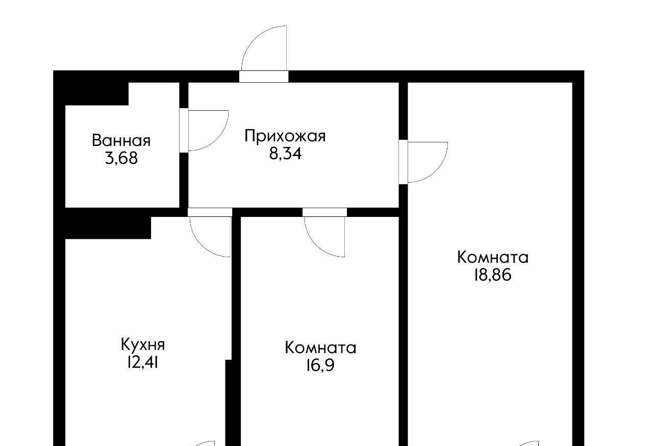 квартира г Краснодар р-н Прикубанский Школьный микрорайон ул Школьная 1 фото 4