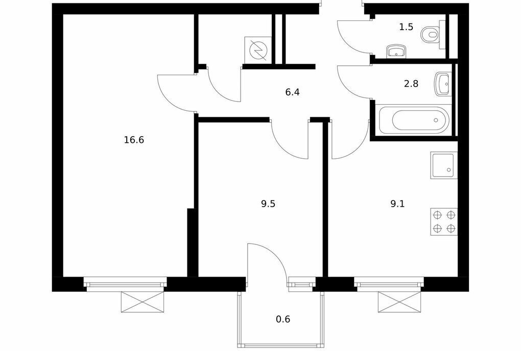 квартира г Котельники р-н мкр Парковый Котельники, 2к 1 фото 1