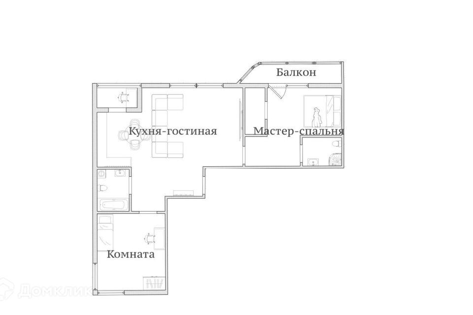 квартира г Москва ул Строителей 1 Котельники городской округ, Котельники, Московская область фото 4