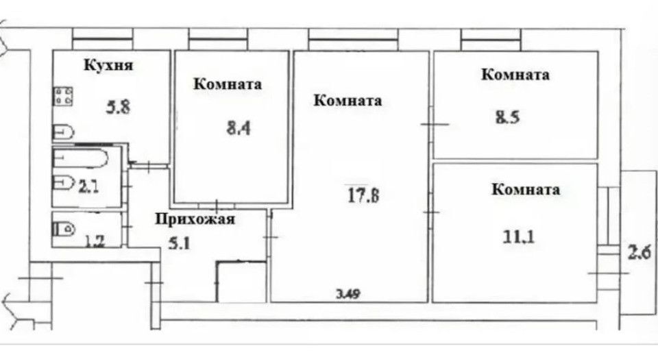 квартира г Ломоносов ул Победы 19 Петродворцовый фото 1