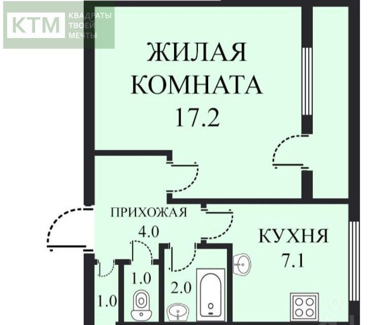 квартира г Санкт-Петербург пр-кт Тихорецкий 27/2 Калининский фото 2