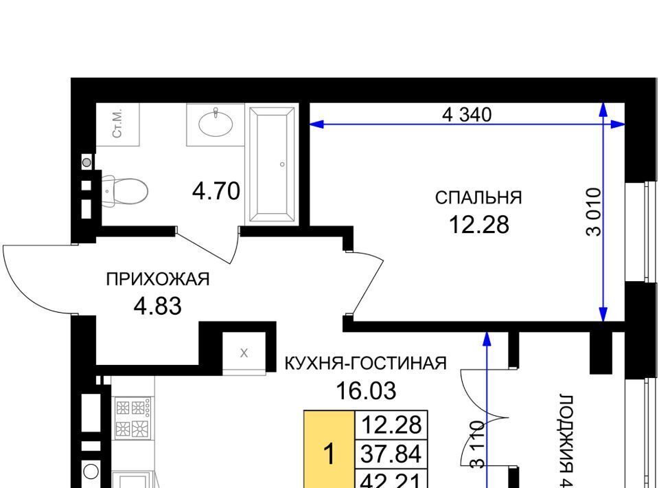 квартира р-н Гурьевский г Гурьевск ЖК «Включи» фото 1