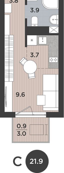 квартира г Калининград ул Тихорецкая 16ак/3 фото 1