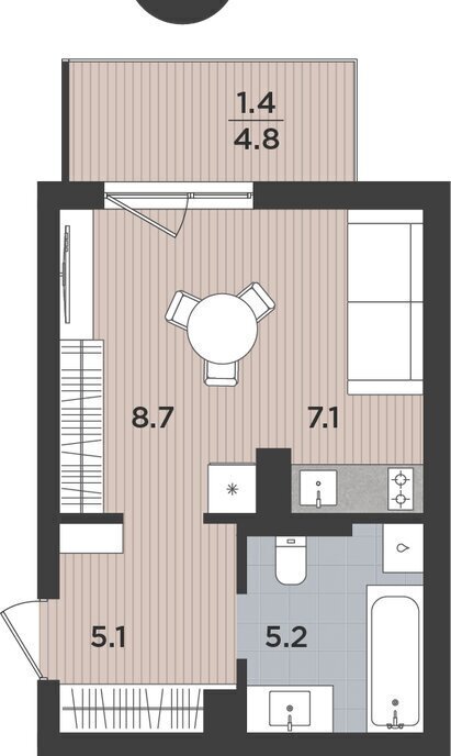 квартира г Калининград ул Тихорецкая 16ак/3 фото 1