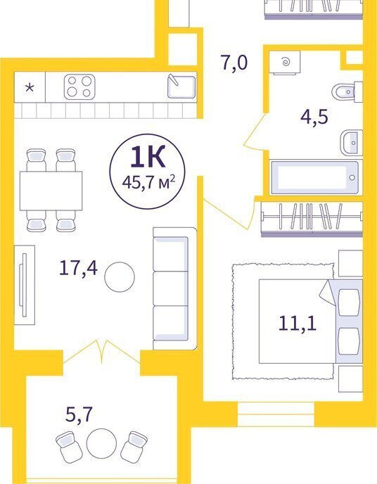 квартира г Екатеринбург Машиностроителей улица 22-го Партсъезда, 5 фото 1