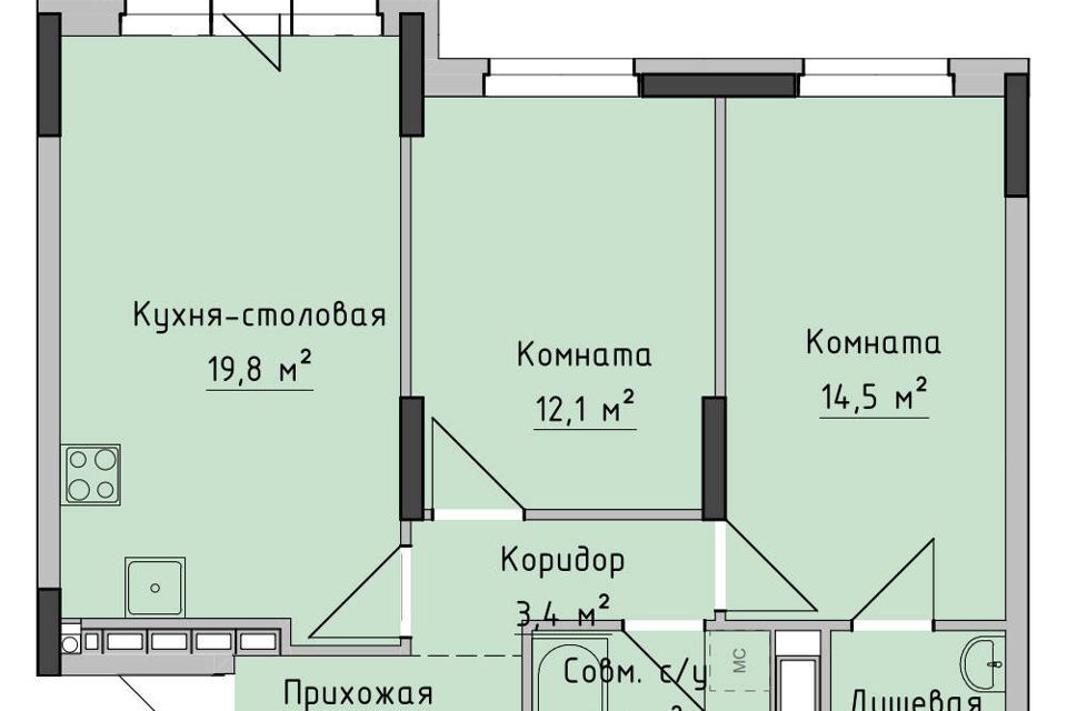 квартира г Ижевск Ижевск городской округ, Жилой комплекс Холмогоровский фото 1