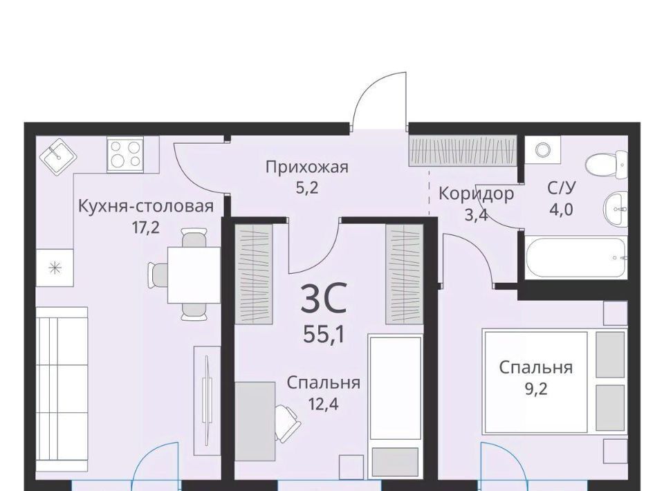квартира г Новосибирск Речной вокзал фото 1