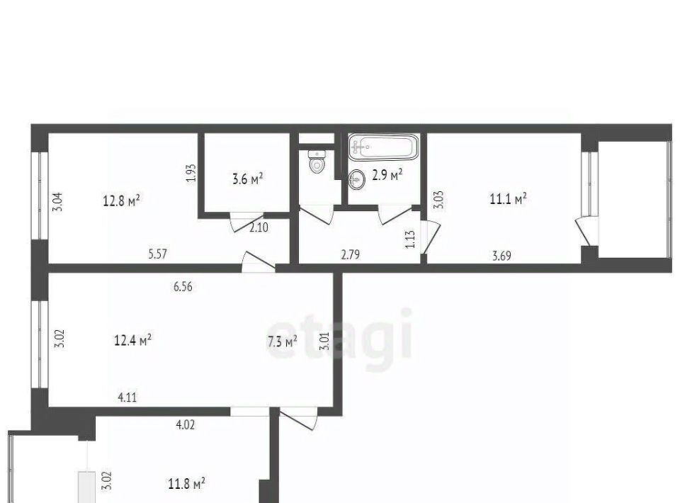 квартира г Москва п Роговское п Рогово ул Юбилейная 12к/2 ТиНАО фото 2